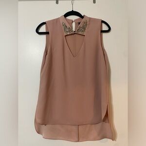 Preloved Bcbg embellished blouse with cut out neck detail